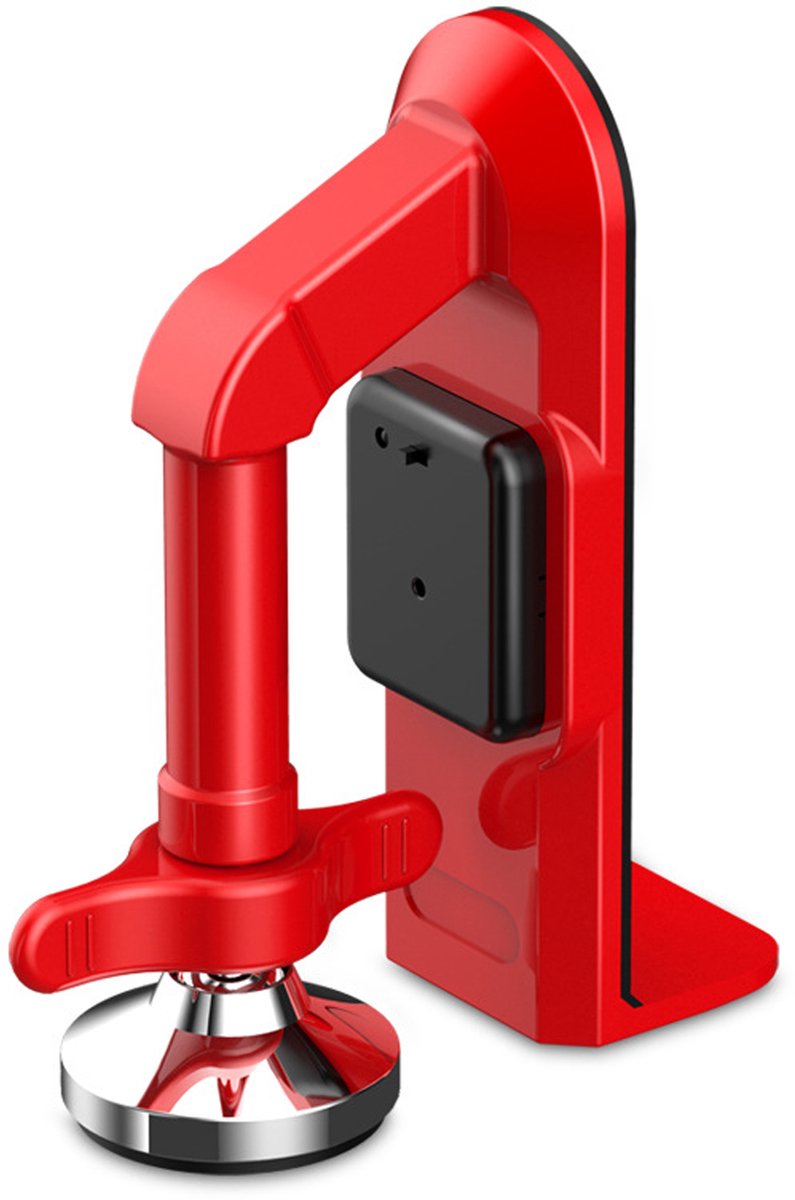 MODFU Deurstopper met Alarm – Industriële deurstop met 80dB alarm – Beschermt tegen inbraak – Vrijstaand – Geschikt voor 5-35 mm – 9x5x12 cm – Rood