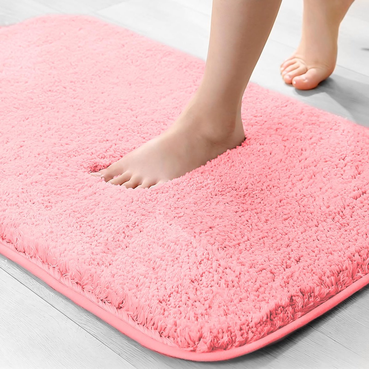 2 cm Dikke Microvezel Badmat - Super Absorberend - Voor Badkamer - Roze - 40 x 60 cm