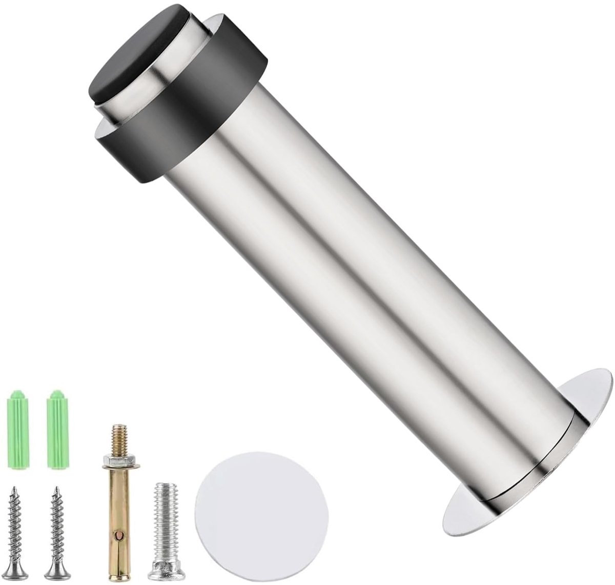 Deurstopper - RVS - Zelfklevend - Voor Vloer en Wand - 100 mm