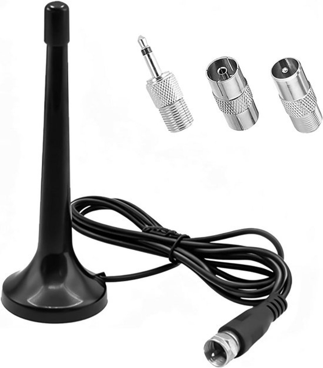 Telescopische DAB FM Radio Antenne voor Binnen met Stabiele Basis en 3m Kabel