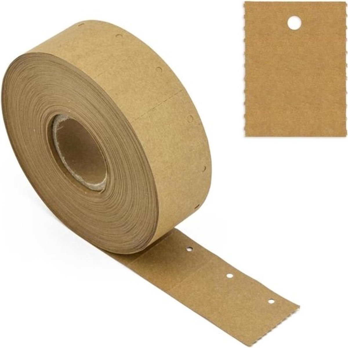 Kartonnen Etiketten - Prijsetiketten Hangetiketten - Goederen Markeren - Met Perforatie - 30 x 40 mm - Kraft