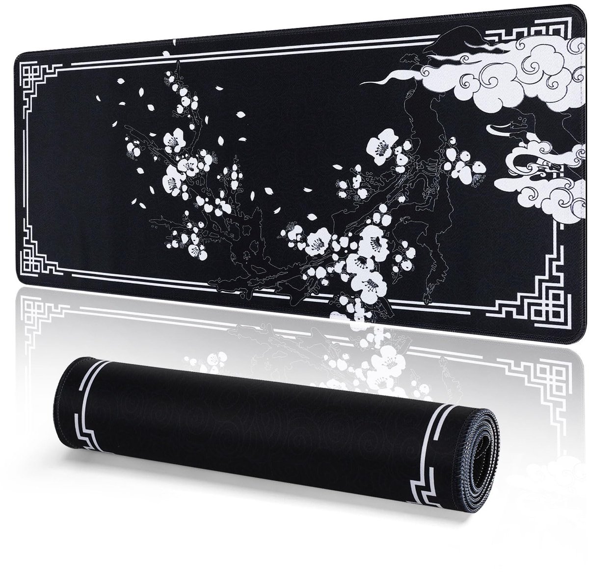 Japanse Gaming Muismat - XXL Gestikte Randen Waterdicht Antislip - Voor PC MacBook Laptop - 800 x 300 mm