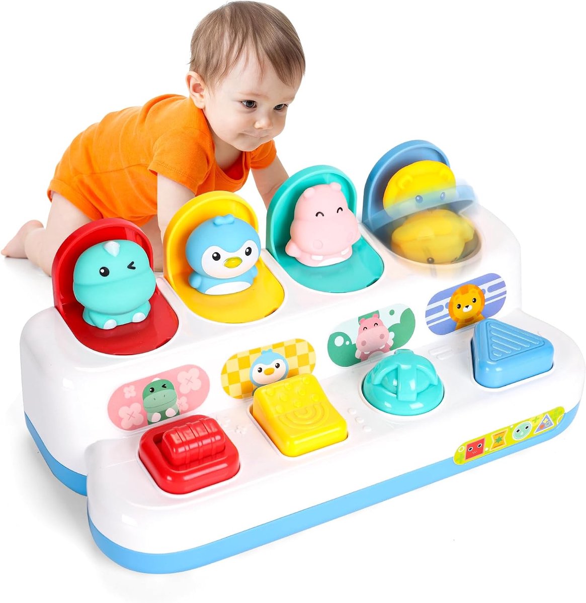 VONKELIOS Dieren pop‑up speelgoed, interactief Montessori speelgoed, sensorisch activiteitenspeelgoed voor baby’s 6‑12 maanden & peuters 1‑3 jaar
