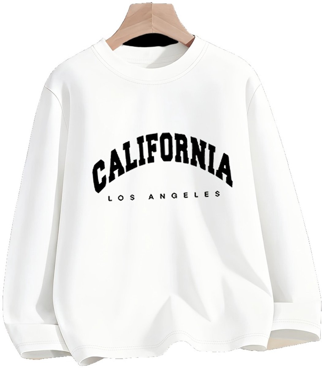 Currero Sweater Jongens Sweaters Sweatshirt Hoodie Warme Trui Pullover Jumper Crewneck Vest 7-8 Jaar Wit