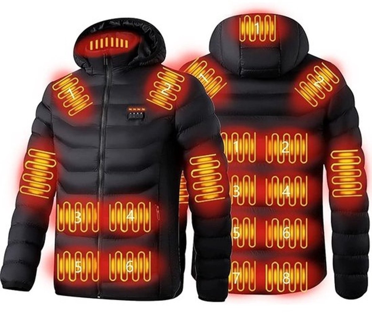 Elektrisch Verwonme Vest met 19 Zones, USB Oplaadbare Verwarmde Jas voor Heren en Dames