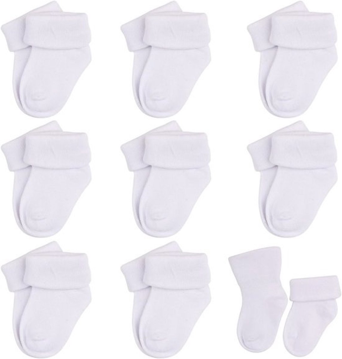 8 Stuks Babysokken voor Jonge Kinderen - Sportieve en Comfortabele Sokken voor jongens en meisjes (0-6 maanden)