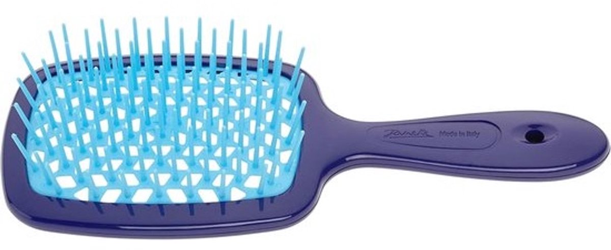 Superbrush haarborstel in paars en turquoise voor snel drogen en zijdezacht haar
