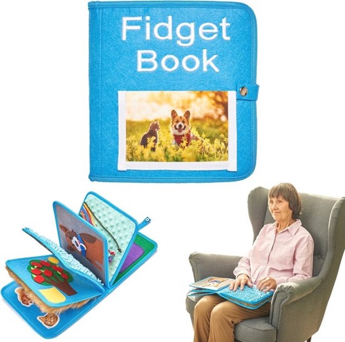Activiteitenboek voor Ouderen met Dementie | Sensorisch Speelkleed voor Onrustige Handen | Originele Cadeaus voor Verpleeghuis
