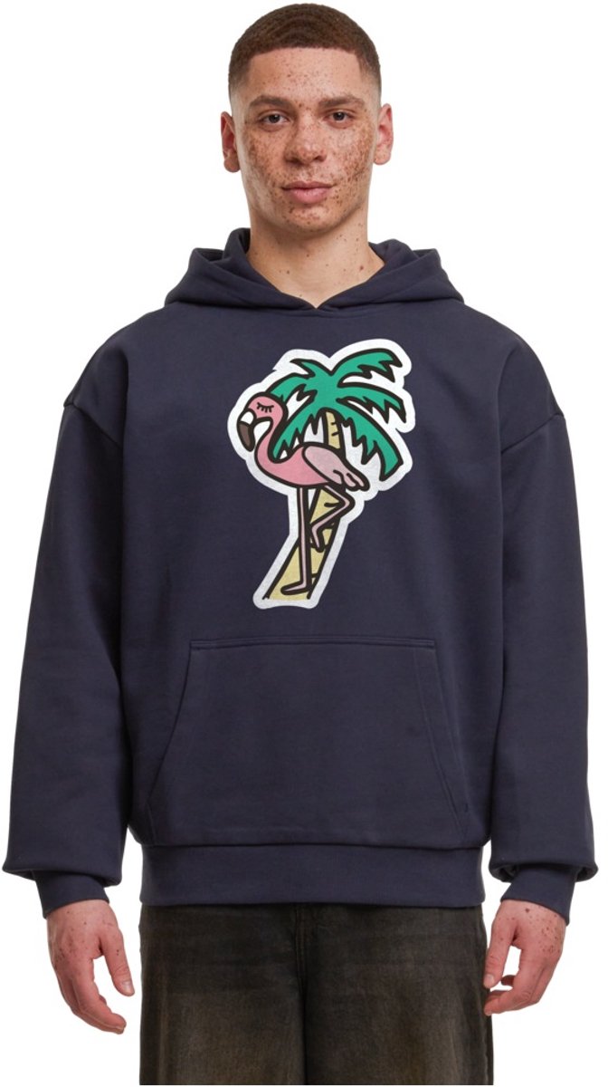 Mister Tee Flamingo Hoodie/trui XL Donkerblauw