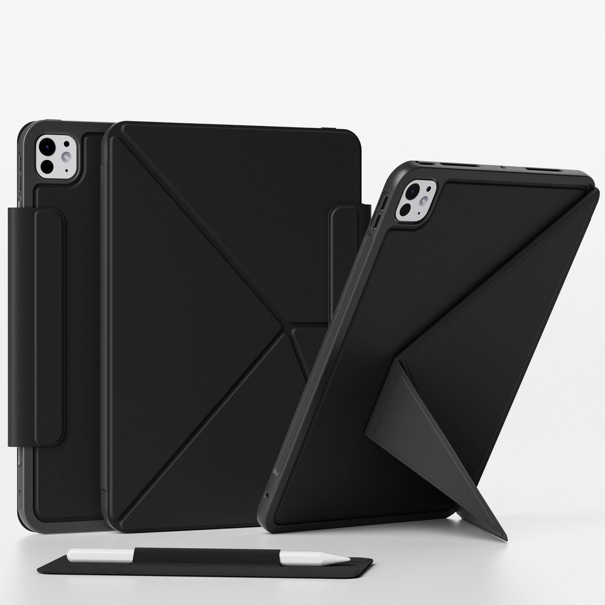 Dubbelzijdige Magnetische Lederen Beschermhoes - Magnetische 8Pro - Zwart - Compatibel met iPad 10e generatie (10.9 inch) / iPad 11 (A16) [2025 model]