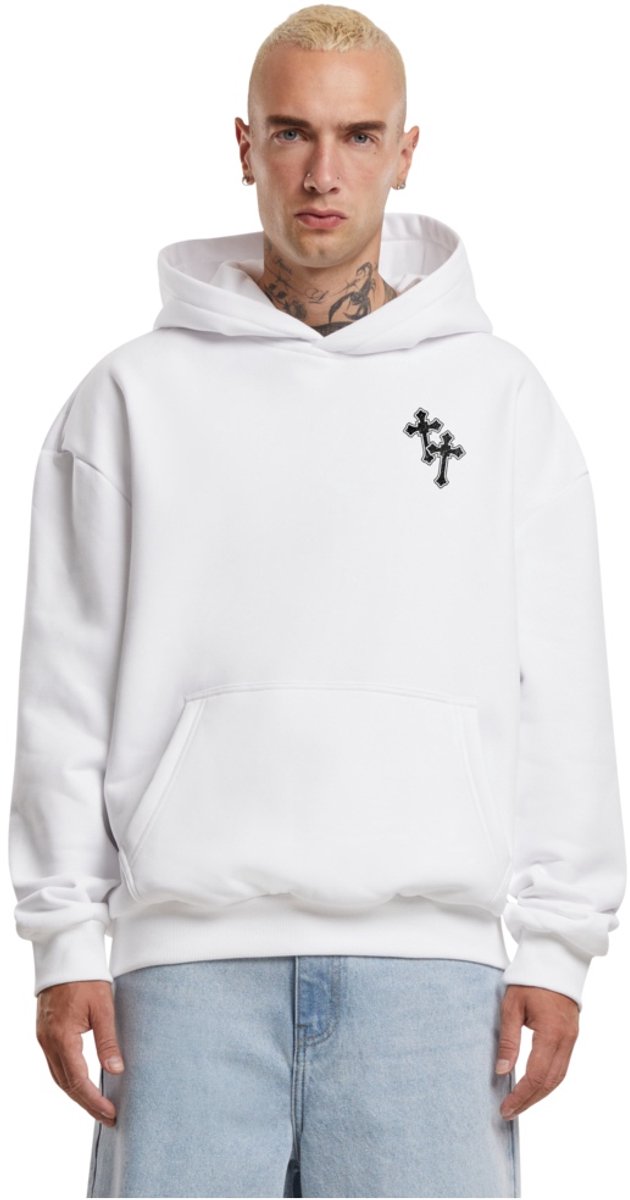 Mister Tee Believe In Strength Ultra Heavy Oversized Hoodie/trui L Wit