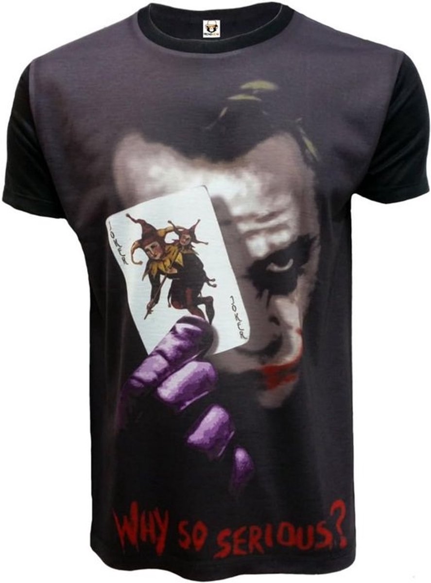 Grappige Joker Batman Heath Ledger Sublimatie T-shirt met Ronde Hals