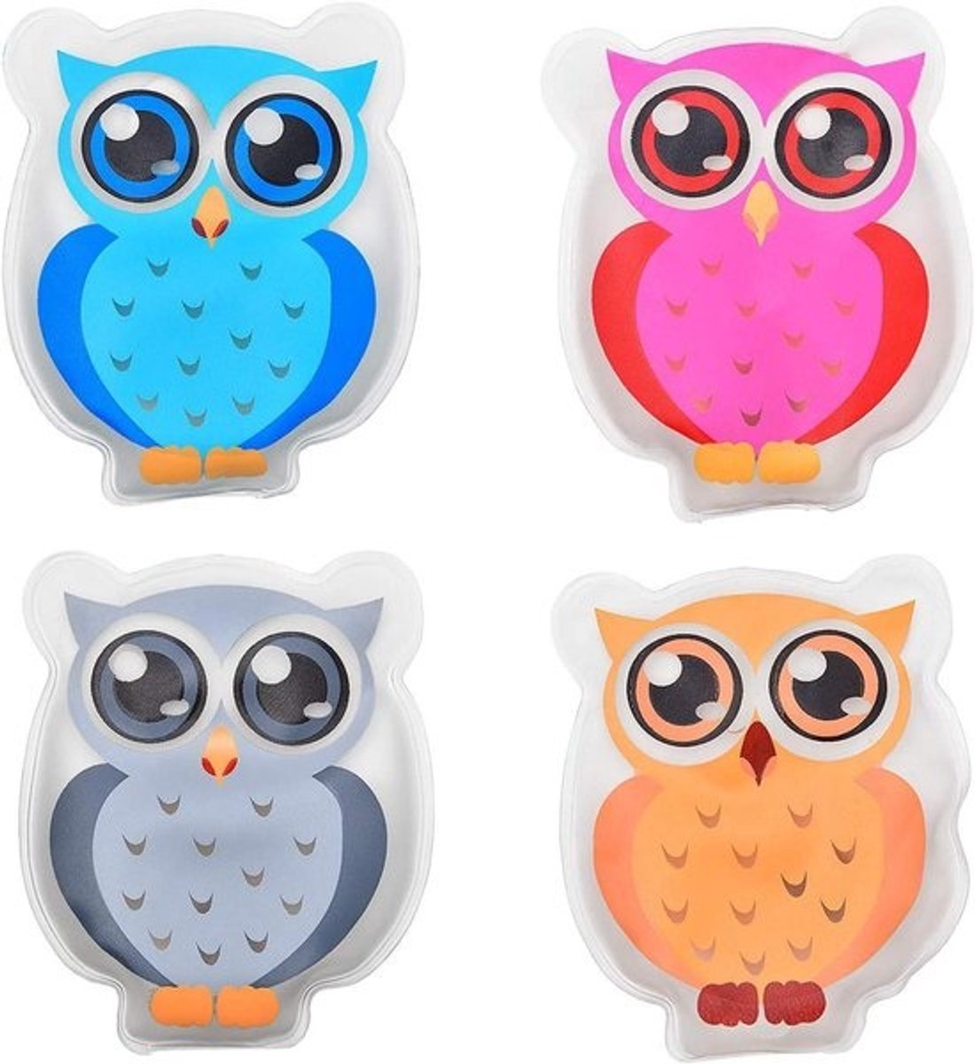 Handwarmer Uiltjes Set - Warmers Zak - Warmte Geven - Herbruikbaar - 4 stuks - Blauw Grijs