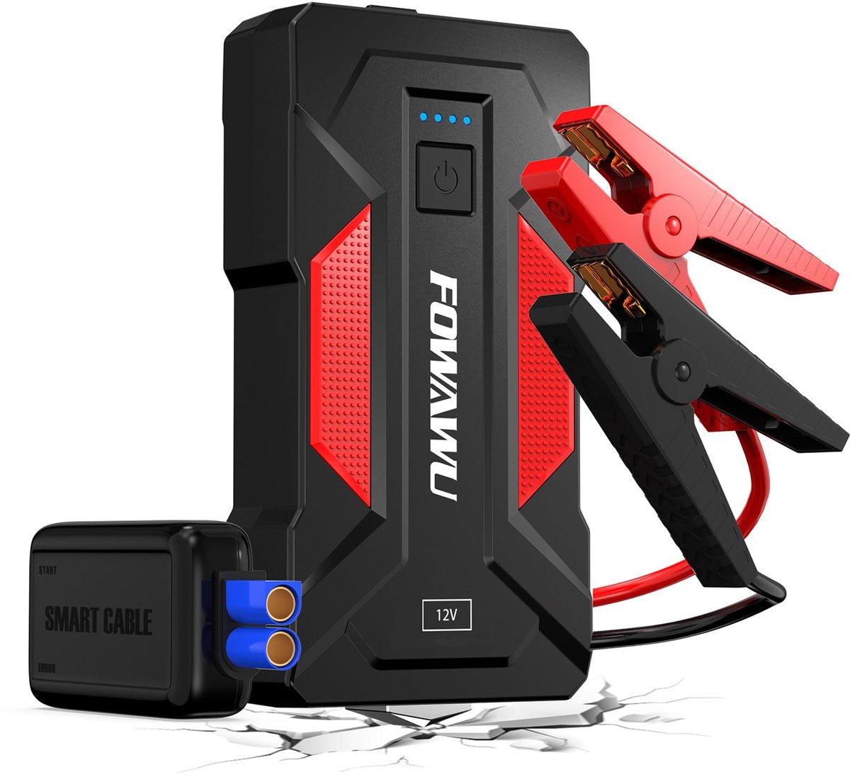 FOWAWU 6000A 22800mAh Car Jump Starter (9,5 L Gas,7,5 L Diesel), 12 V Car Battery Jump Starter, Battery Jumper Starter - ShopVlot