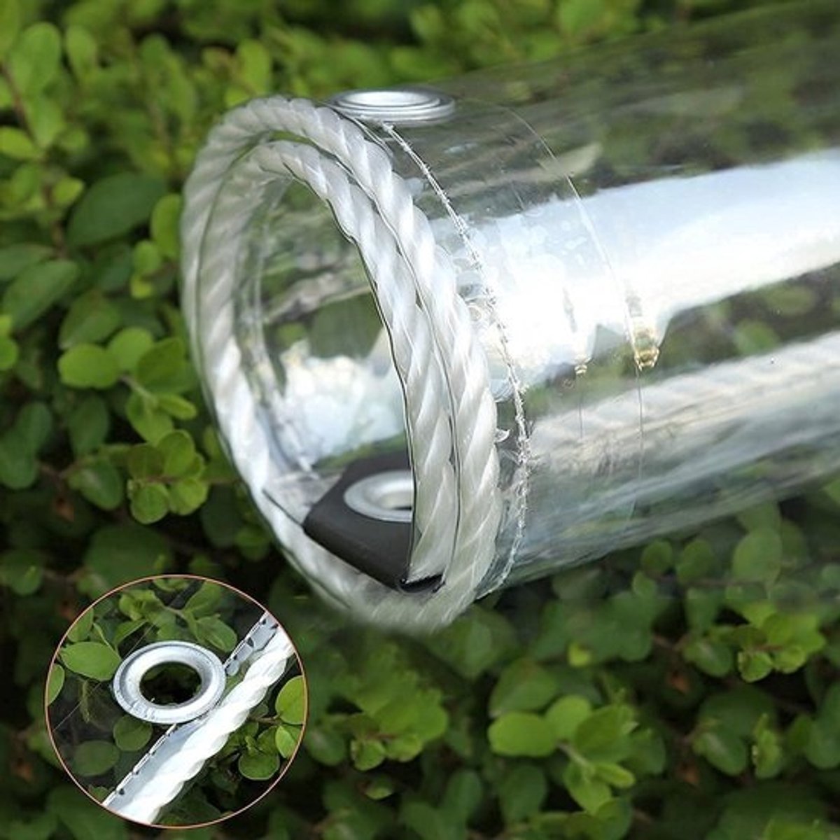 Dekzeil PVC - Afdekzeil Waterdicht - Spullen Beschermen - Transparant Materiaal - 25 m x 5 m - Transparant
