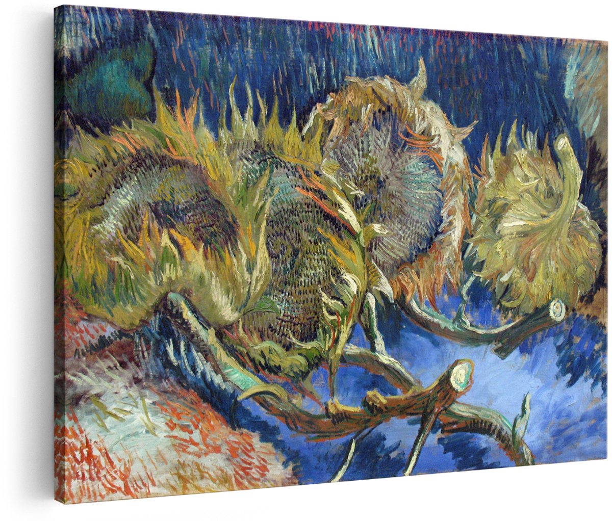 Artaza Canvas Schilderij Zonnebloemen Van Gogh - 180x120 cm - Groot - Wanddecoratie Stilleven - Muurdecoratie Bloemen - Schilderijen Op Canvas