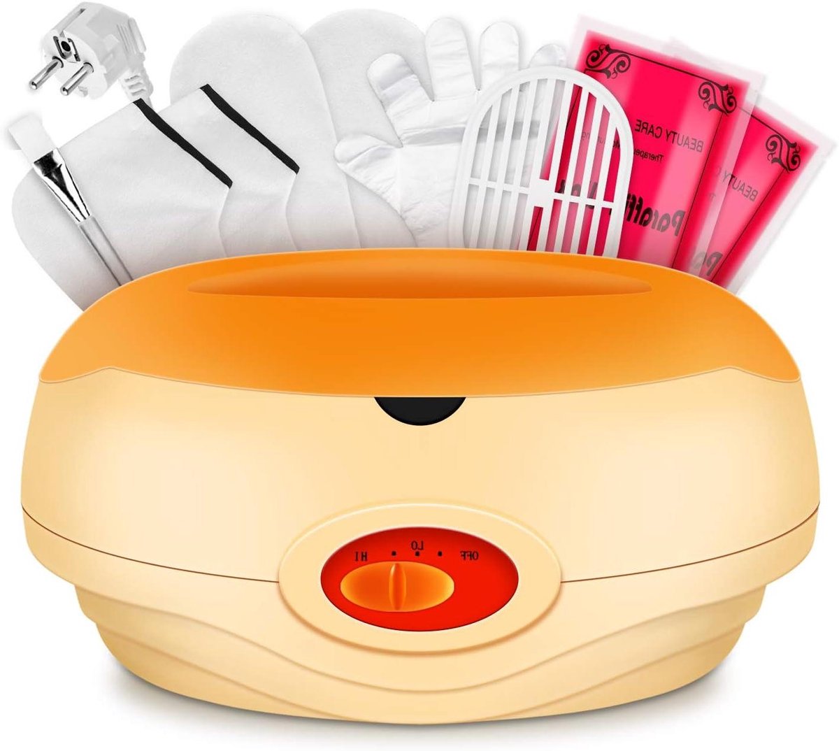 Paraffinebad Set - Hand & Voet - Huidverzorging - Regelbare Temperatuur - 900g Wax - Oranje