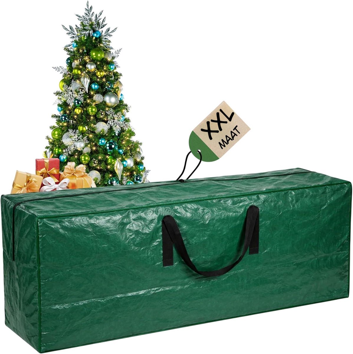 Warmara Kerstboom Tas - Kerstboom Opbergtas - Opbergtas - Groen - 48cm x 33cm x 23 cm