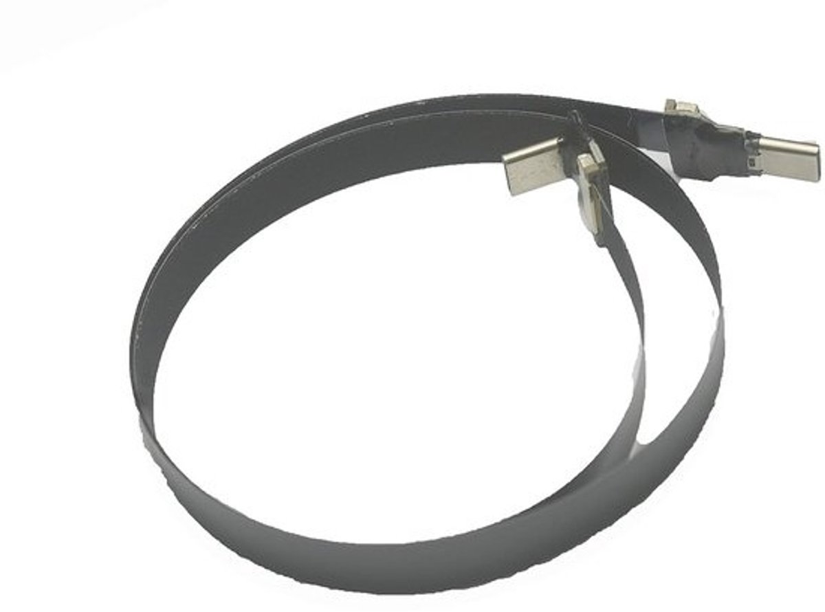 Slanke Platte USB-C Kabel 90 Graden Hoek - Opladen en Synchronisatie (80CM)