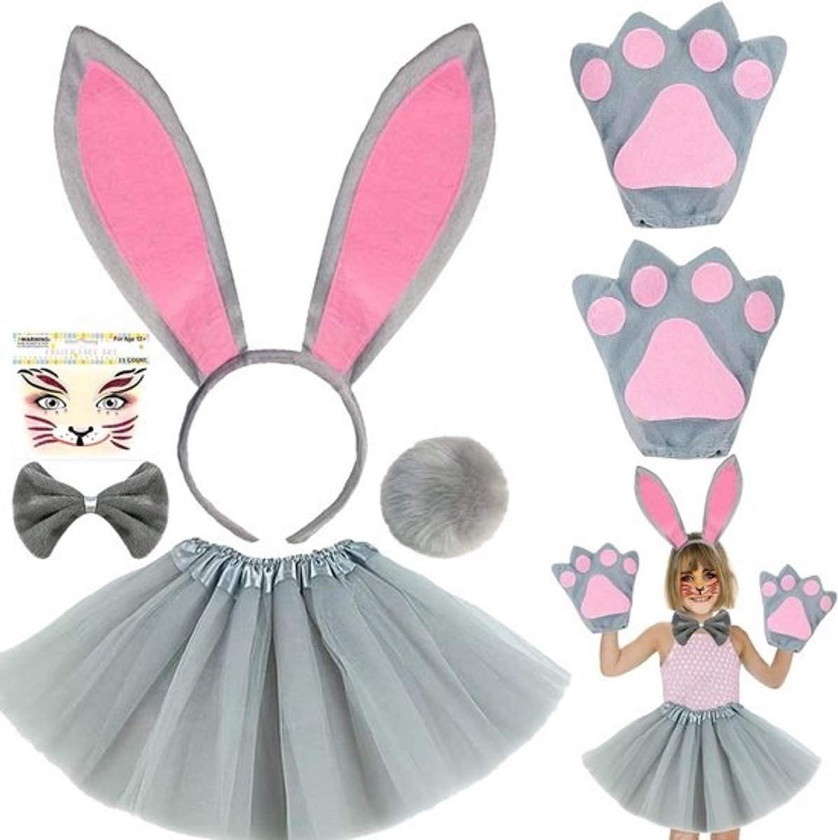 Sexy Kostuum Dames met Paashaasoren en Accessoires voor Pasen