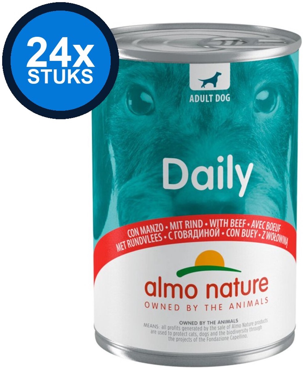 Almo Nature - Hondervoer Dailymenu - Rund - 24x400gr