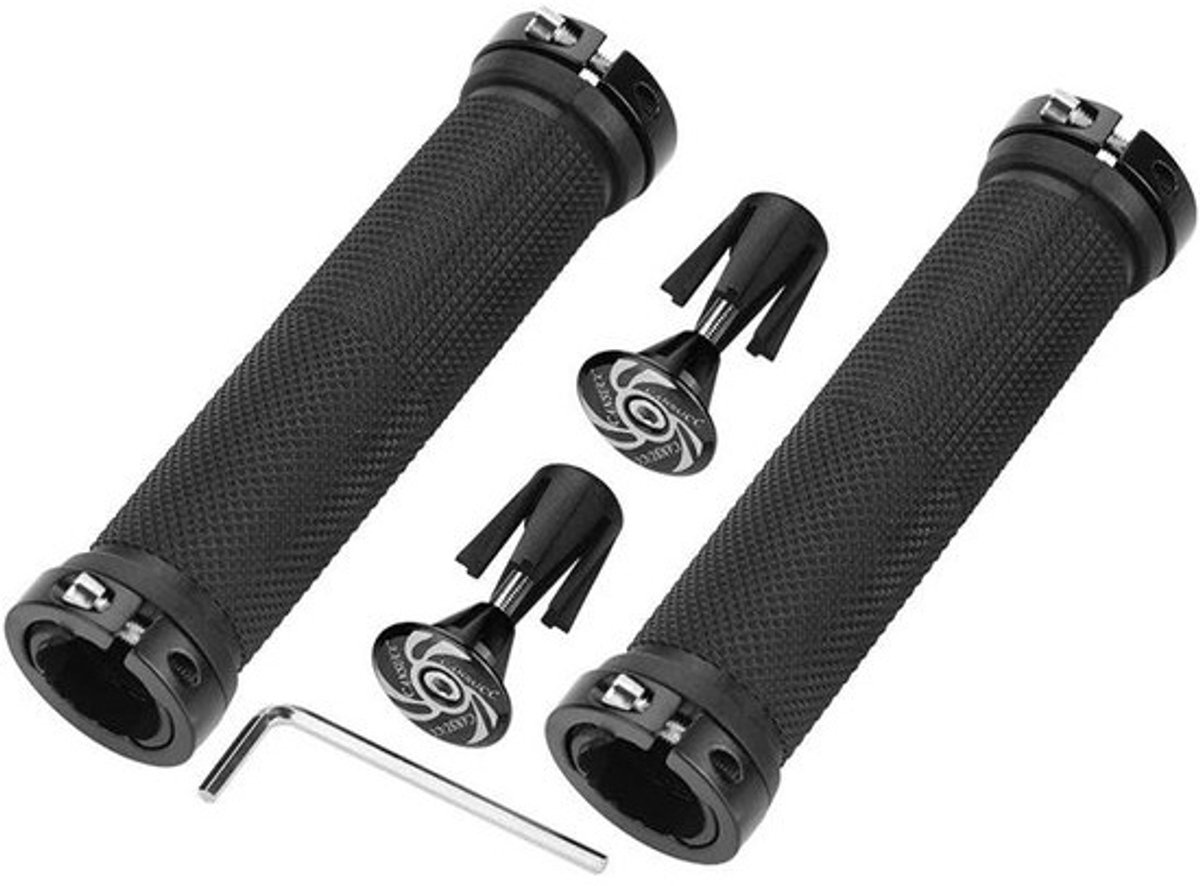 Ergonomische Fietsstuurgrepen Antislip - Comfortabele Mountainbike (MTB/BMX) Handvatten met Bar Ends