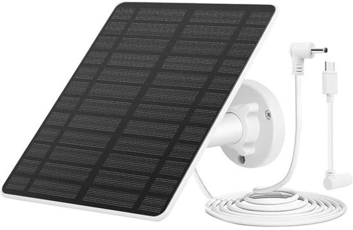 Zonnepaneel voor Beveiligingscamera's - 5W Waterdicht USB-C Zonnepaneel