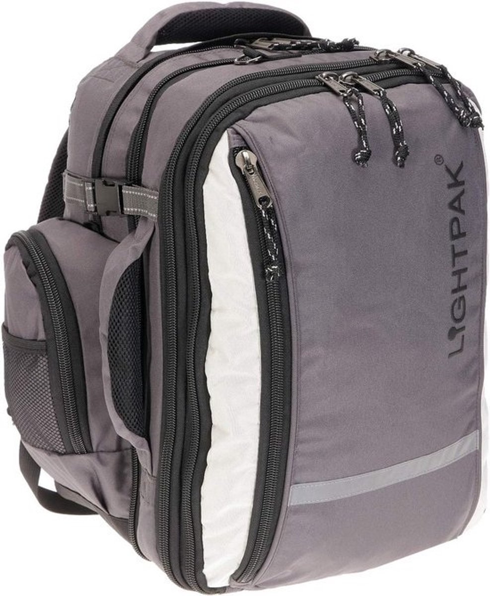 Rugzak voor 17 inch laptop, multifunctioneel, grijs nylon