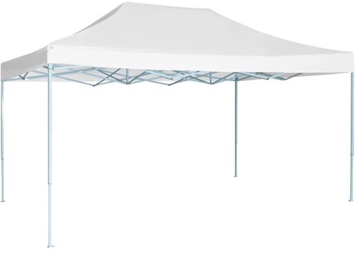Opvouwbare Partytent 3x4,5 meter Wit - Waterdicht Tuinpaviljoen voor Feesten en BBQ
