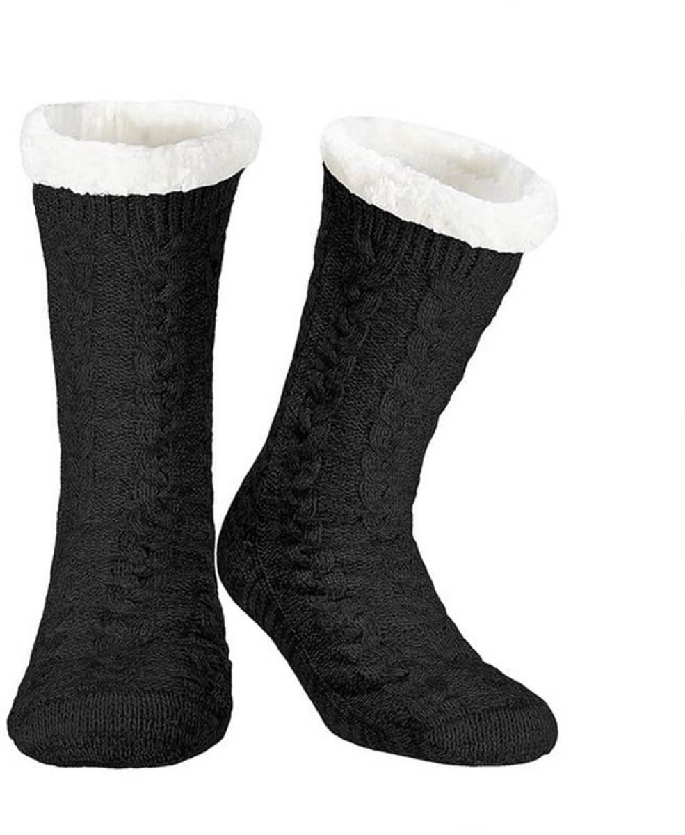 Dikke Antislip Pantoffelsokken voor Heren - Super Zachte Wintersokken met Fleece Voering