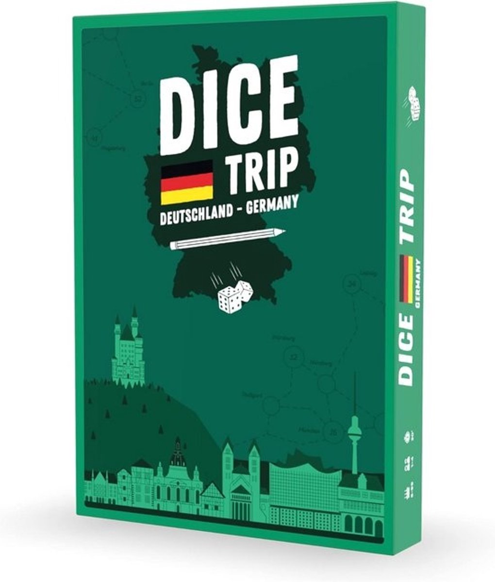 Reisspel Roll & Write Duitsland: Tactisch Dobbelspel voor kaarten ontdekken