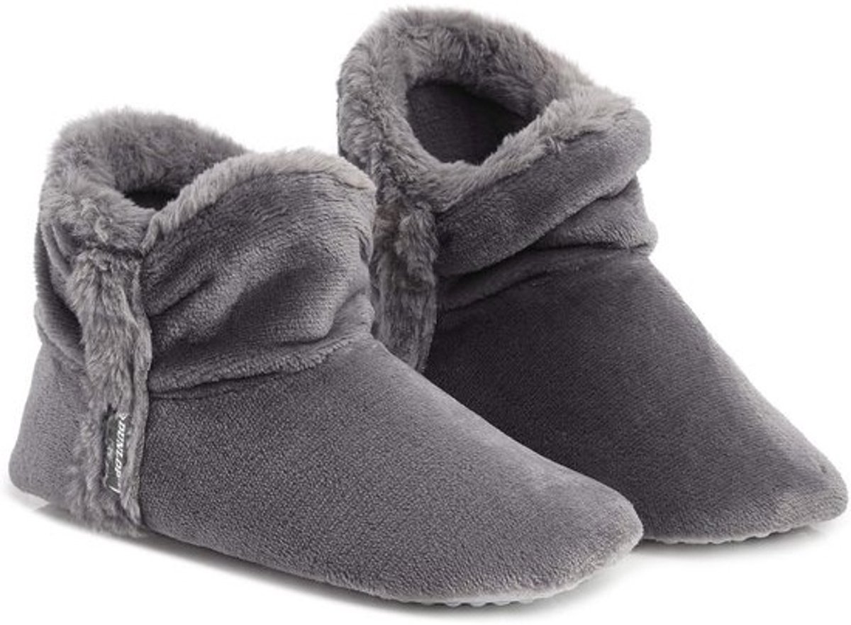 Comfortabele Dames Bootie Slippers met Memory Foam en Schapenvacht voor Binnen en Buiten
