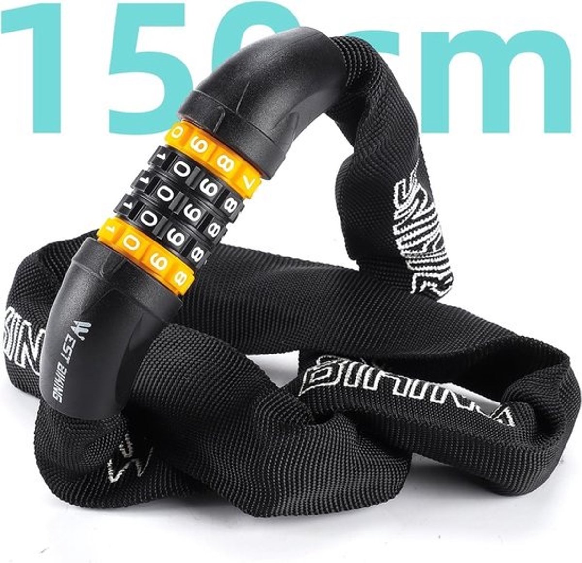Fietsslot met Cijferslot - Hoge Veiligheid - 150 cm