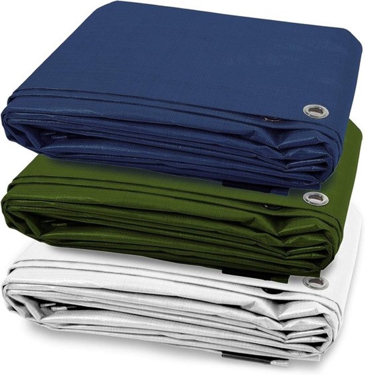 Afdekzeil Waterdicht - Zeil met Oogjes - Bescherming Outdoor - Scheurvast 3-laags Zeildoek - 2 x 3 m - Blauw