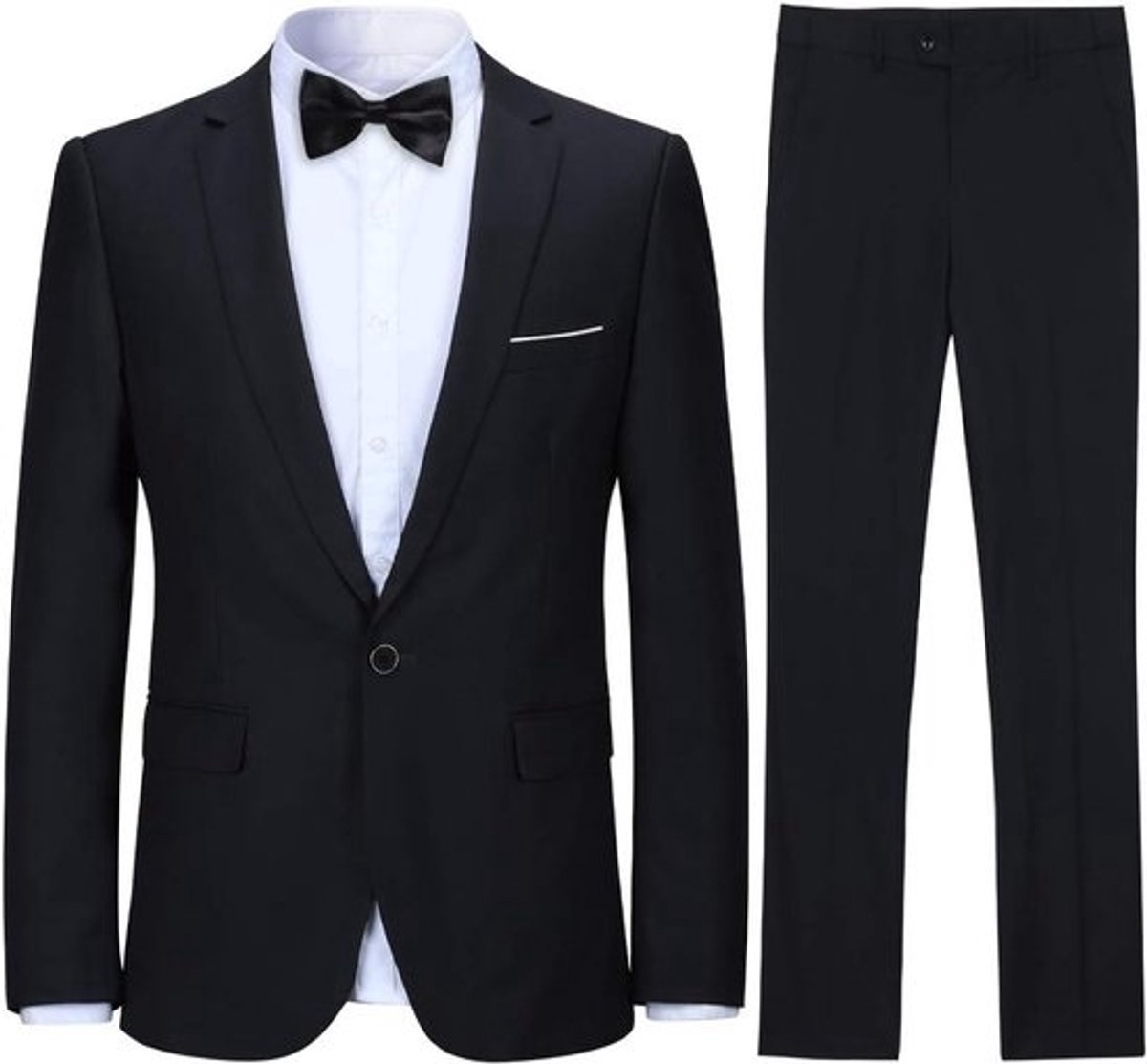Slimfit Herenpak voor Bruiloft en Zakelijk Gebruik - Kostuum Jas en Broek