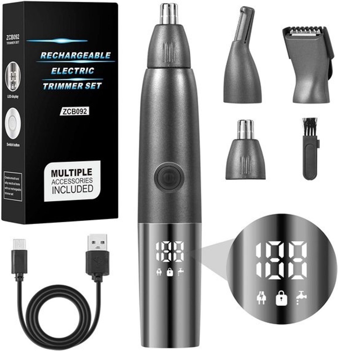 Neustrimmer Mannen - Bodygroomer - Scheerapparaat - Oortrimmer - Baardtrimmer