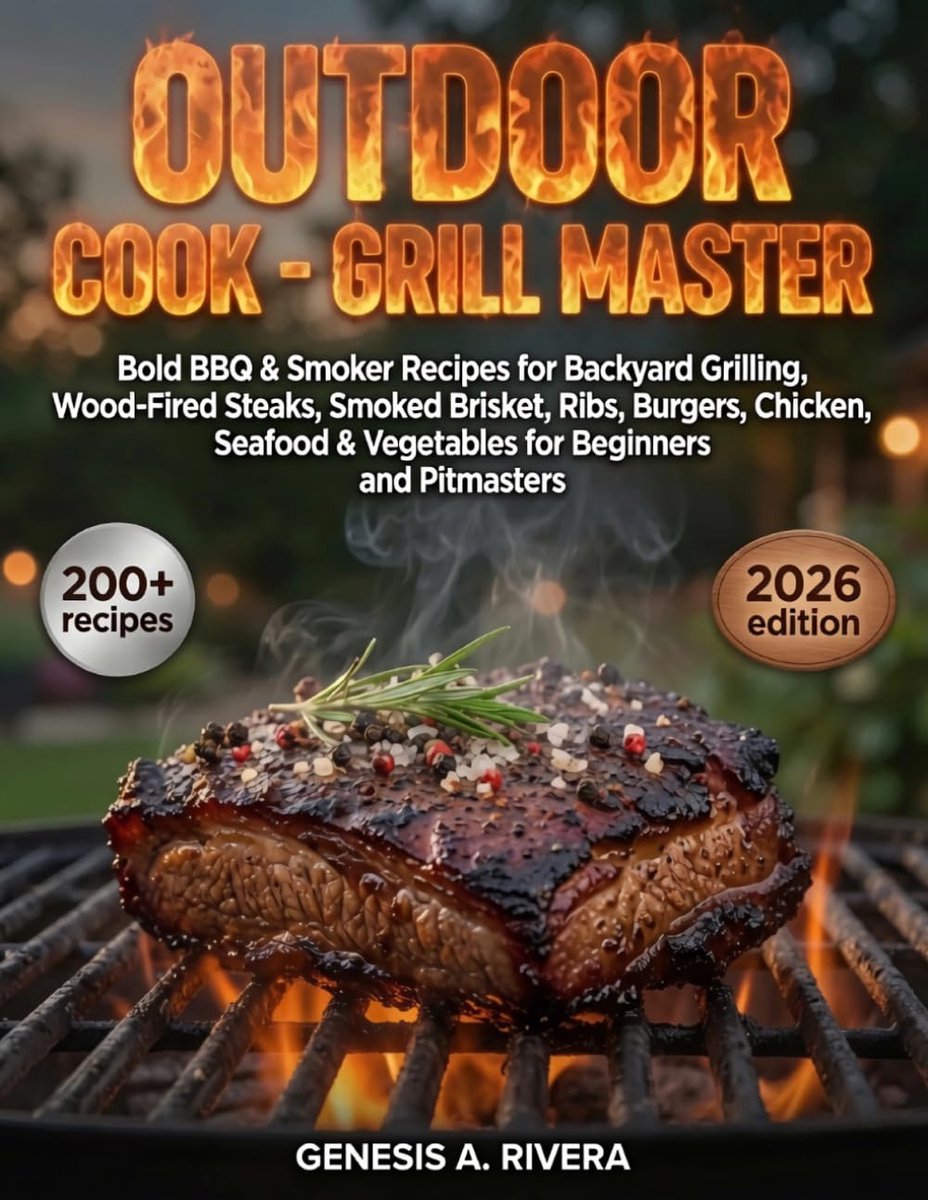 Outdoor Cook - Grill Master: 200+ Bold BBQ & Smoker Recipes for Backyard Grilling, Wood-Fired Steaks, Smoked Brisket - ShopVlot