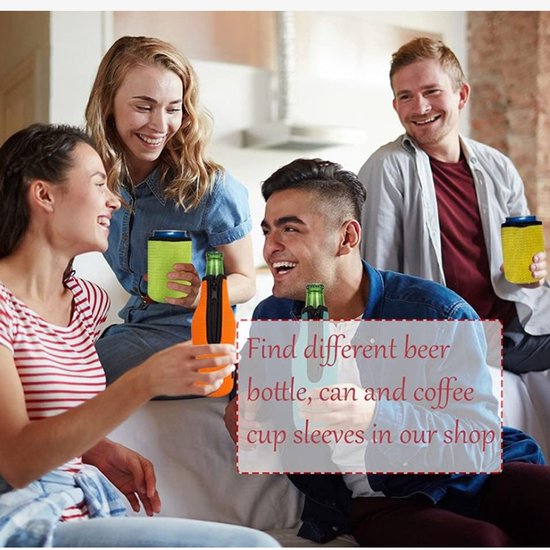 4-Pack Neopreen Blikjeskoelers - Geïsoleerde Hoesjes voor 330ml Cola/Bierblikjes — afbeelding 4