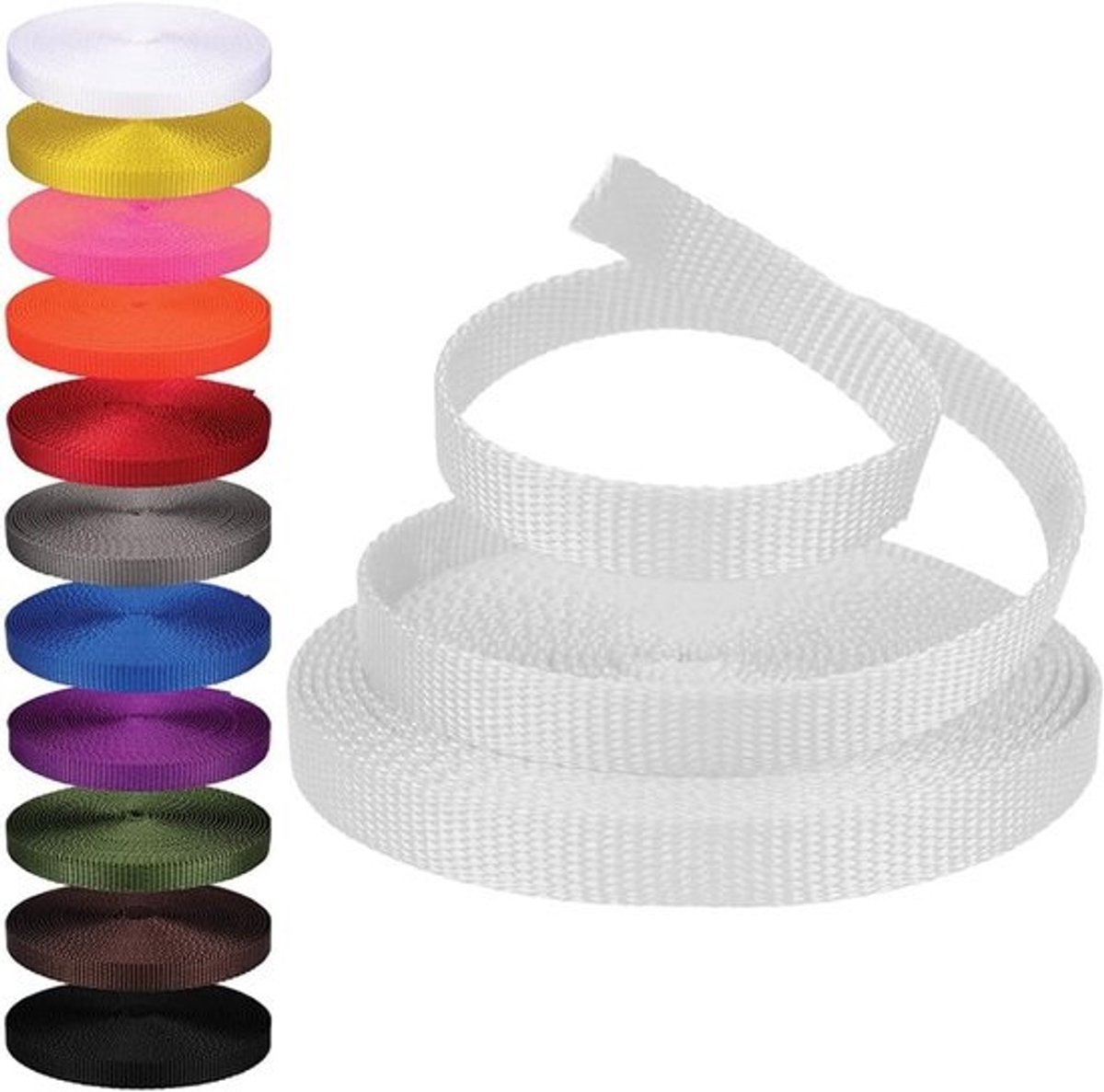 Nylon Singels - Touw Koord - Vastzetten Lasten - Weerbestendig Materiaal - 5 Meter Lengte - Wit