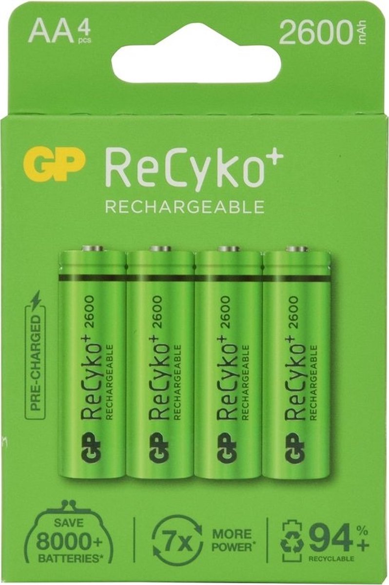 Oplaadbare AA Batterijen - Accu's Set - Apparaten Voeden - Hoge Capaciteit - 4 Stuks