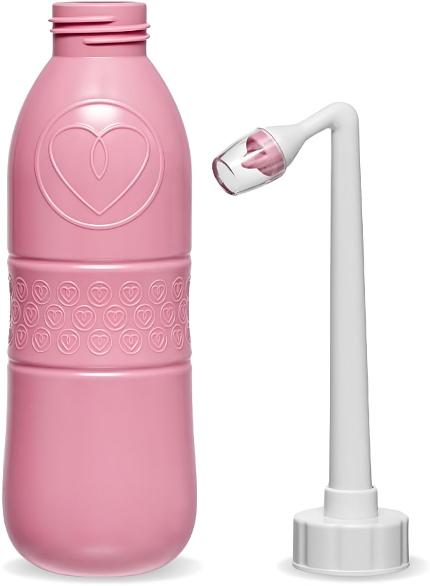 TYR® Peri Bottle - Draagbare Bidet - Vaginale Douche - Roze - 8cm x 8cm x 24cm