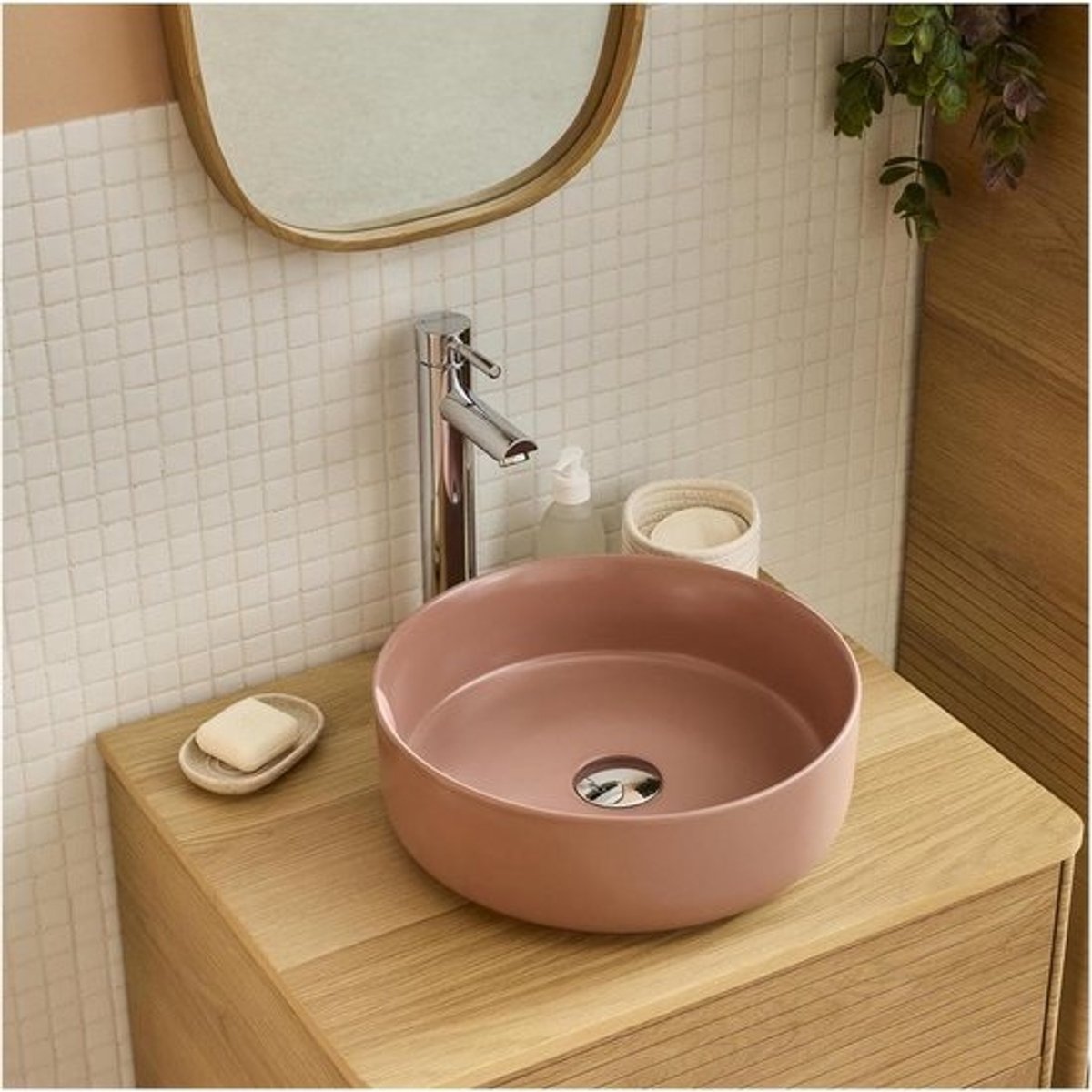 Waskom - Opzetwastafel Rond - Kleine Opbouw - Sanitairkeramiek