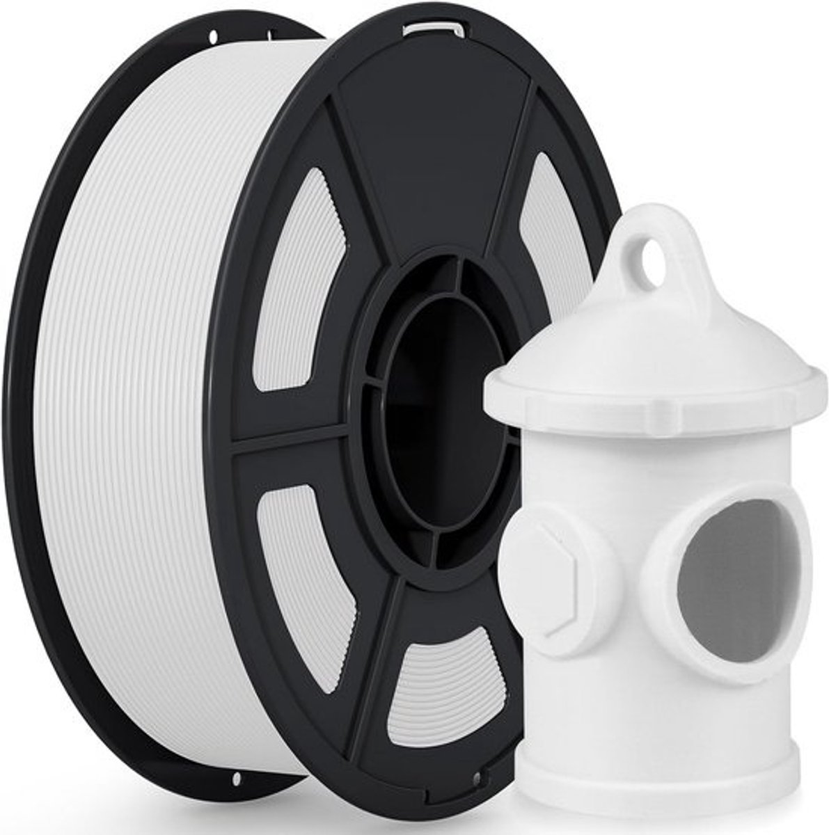 UV-bestendig ASA 3D-printerfilament 1,75 mm Grijs-Wit 1 KG
