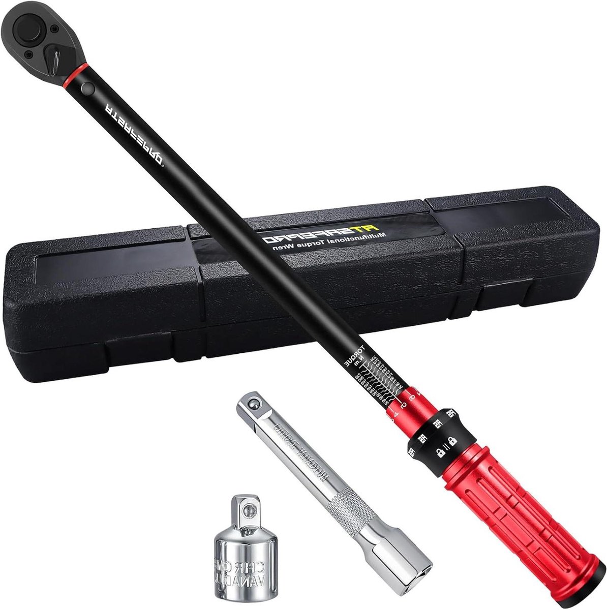 Momentsleutel Set - Koppel Sleutel - Voertuig Onderhoud - Hoge Precisie ±3% - 20-230 Nm - Rood