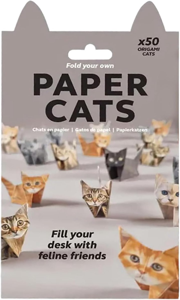 Casalora® Origami Katten Vouwpapier Set – 50 Vel DIY Origami Papier – Knutselset voor Kinderen & Volwassenen – Katten Decoratie & Creatief Cadeau