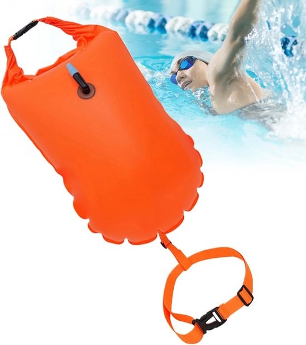 Zwem Trekpop - Drijftas Kajakken - Water Training - Waterdicht Opbergvak - 36x69 cm - Oranje