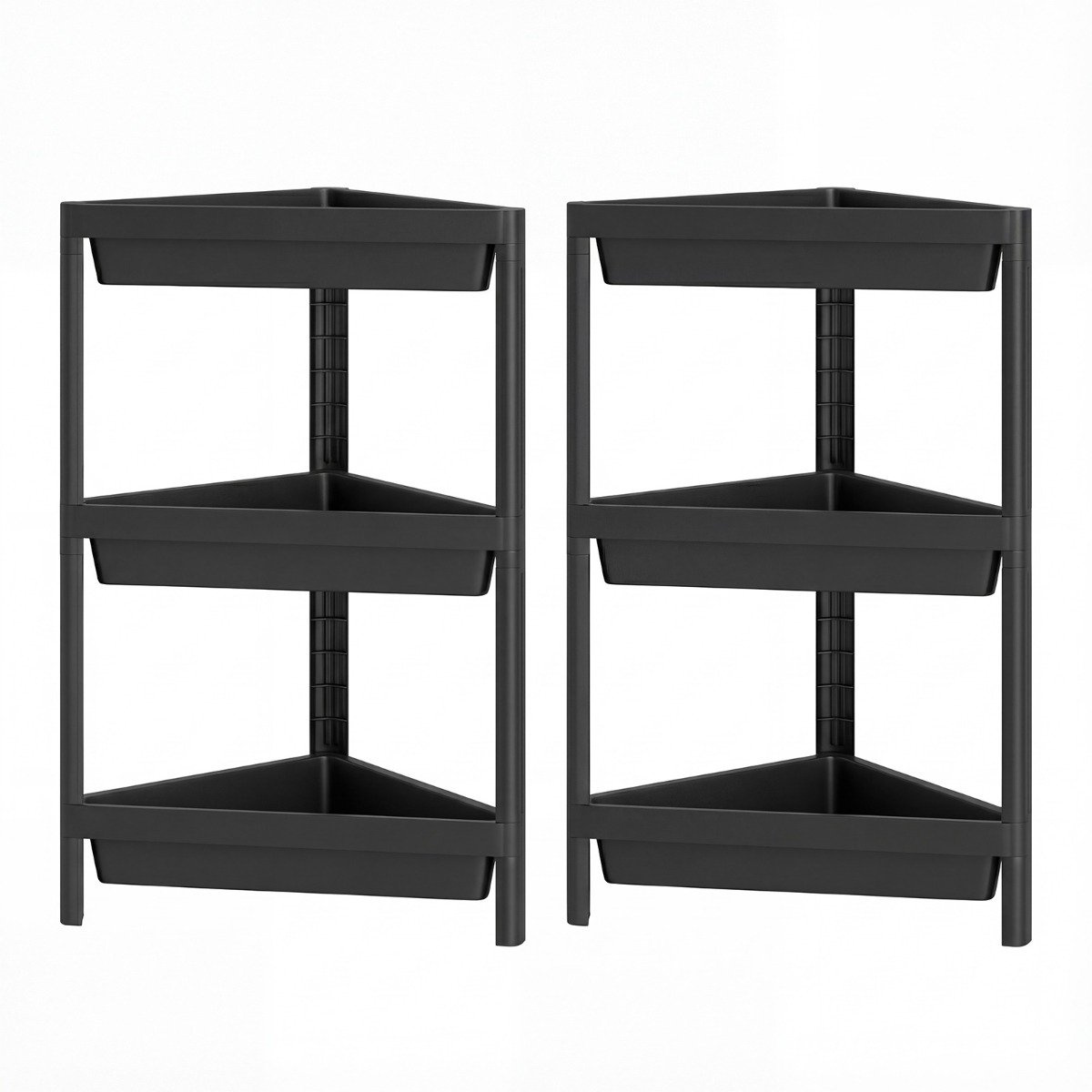 SureDeal® - Boekenkast - Laags Hoekrek Vrijstaand - Afneembaar Ontwerp - Afvoergaatjes Opbergorganizer - 25,4x44,45x67,5 cm - Zwart