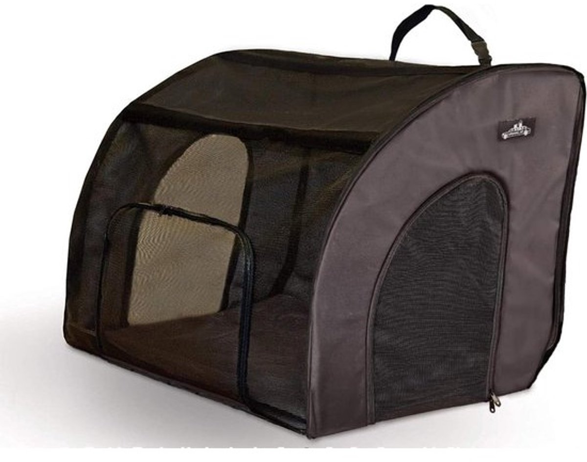 Reiskrat Huisdieren - Huisdierenkennel Zacht - Veilig Reizen - Plat Opvouwbaar - 74 x 56 x 64 cm - Zwart