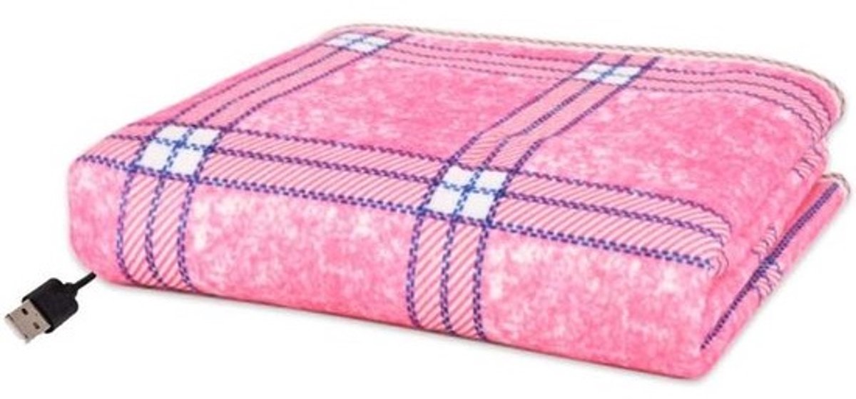 Elektrische Deken - Verwarmde Deken - Warme Winter - Draagbaar Ontwerp - 125x65cm - Roze