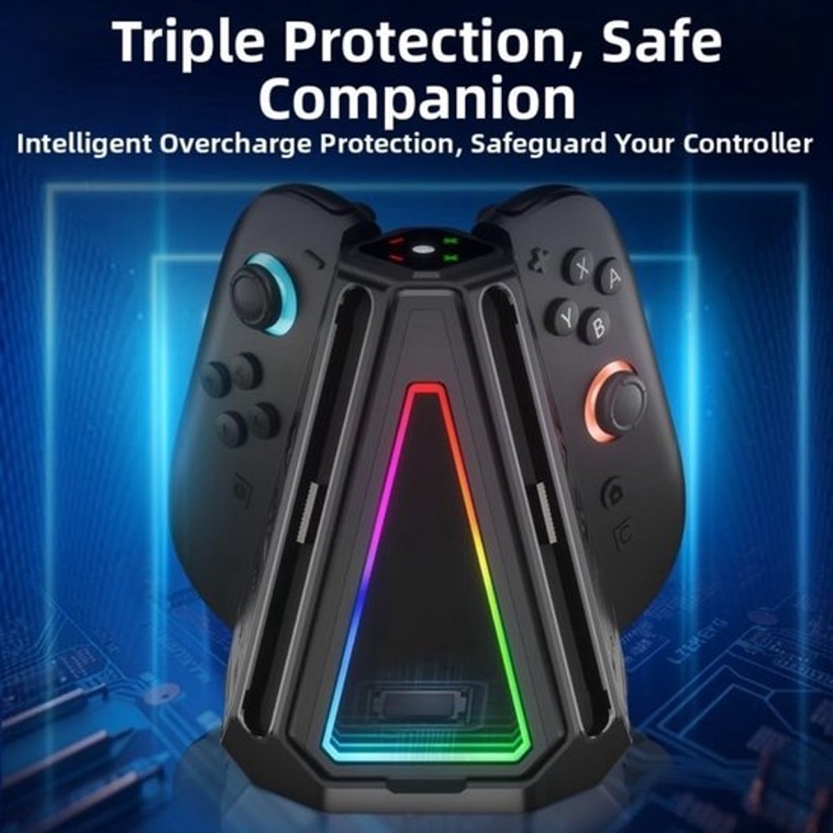 Controller Oplaadstation - JoyCon Lader - Gaming Sessies - 4 Controllers Tegelijk - 18 x 10 x 5 cm - Wit